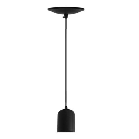 Lustre Pendente Slin Preto 01 Lampada E27 (Aliminio) - Ema lustres é boa?