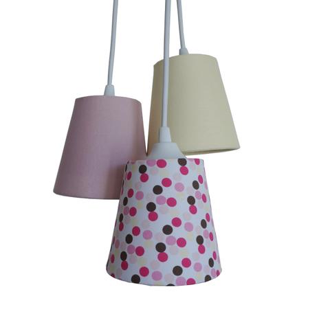 Lustre Pendente Triplo Bebê Poá Crie Casa Rosa e Amarelo Menor preço em Lustre Pendente Triplo Bebê Poá Crie Casa Rosa e Amarelo