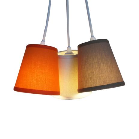 Lustre Pendente Triplo Zoo Crie Casa Laranja, Caqui e Bege Menor preço em Lustre Pendente Triplo Zoo Crie Casa Laranja, Caqui e Bege
