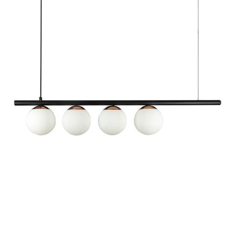 Lustre Pendente Trybo Figo 04 Globos De Vidro Preto Cobre Menor preço em Lustre Pendente Trybo Figo 04 Globos De Vidro Preto Cobre