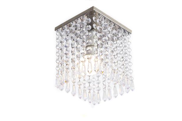 Lustre Plafon De Cristal Acrilico Sobrepor Sala Quarto Cozinha Corredor Para 1 Lampada Comum Cissane Lustres Cissane Personaliza Plafon Plafonnier Magazine Luiza