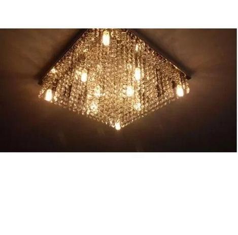 Lustre plafon quadrado cristal legitimo K9 40x40 cm sala de jantar estar - cissane Menor preço em Lustre plafon quadrado cristal legitimo K9 40x40 cm sala de jantar estar - cissane