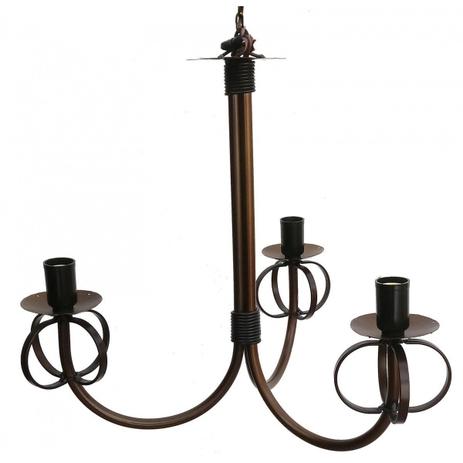 Lustre Simples Barato de Ferro Rustico para Cozinha ou Quarto - Libertas Rosas Menor preço em Lustre Simples Barato de Ferro Rustico para Cozinha ou Quarto - Libertas Rosas