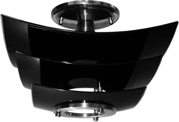 Lutre Plafon de Vidro Curvo Preto Total - Debby Artes - Lustres debby artes é boa?