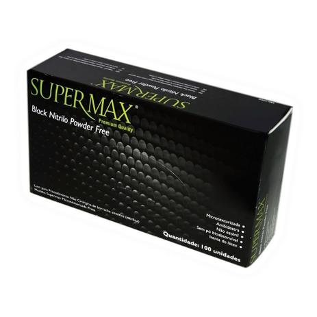 Luva Black Nitrílica Tamanho M para procedimento não cirúrgico sem pó Supermax Menor preço em Luva Black Nitrílica Tamanho M para procedimento não cirúrgico sem pó Supermax