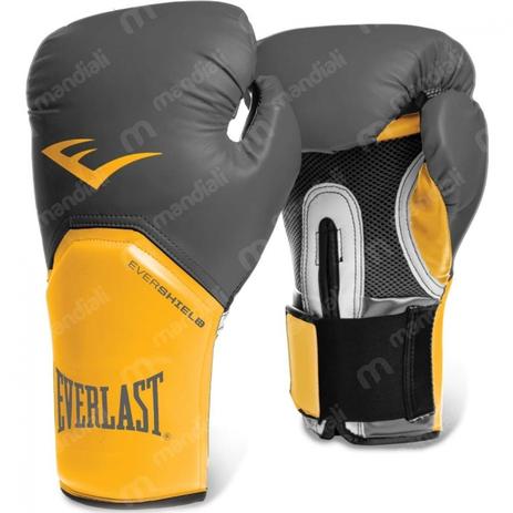 Luva Boxe Everlast pro Style Elite Training 16 Oz Amarela com Cinza Menor preço em Luva Boxe Everlast pro Style Elite Training 16 Oz Amarela com Cinza