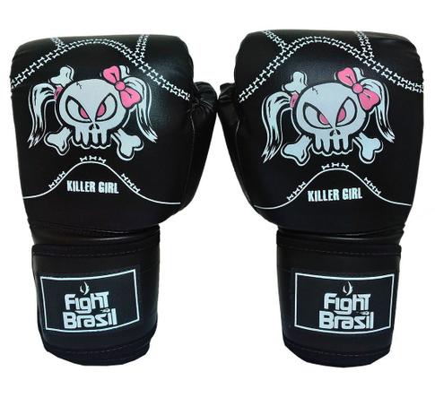 Luva Boxe Luva Muay Thai 10 Oz Fight Brasil Killer Girl Menor preço em Luva Boxe Luva Muay Thai 10 Oz Fight Brasil Killer Girl