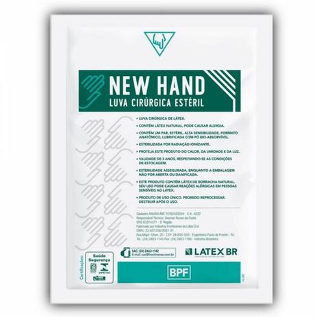 Luva Cirúrgica Estéril New Hand 02 unidades 01 par - Latex Br Menor preço em Luva Cirúrgica Estéril New Hand 02 unidades 01 par - Latex Br