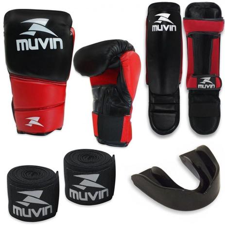 Luva de Boxe 14 Oz + Caneleiras + Protetor Bucal + 2 Bandagens Muvin é ruim? Luva de Boxe 14 Oz + Caneleiras + Protetor Bucal + 2 Bandagens Muvin é boa?