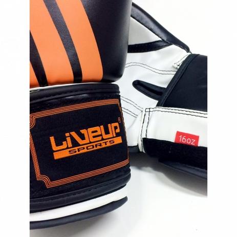 Menor preço em Luva De Boxe e Muay Thai 16 Oz Preta com Laranja - Liveup Sports LS3086E
