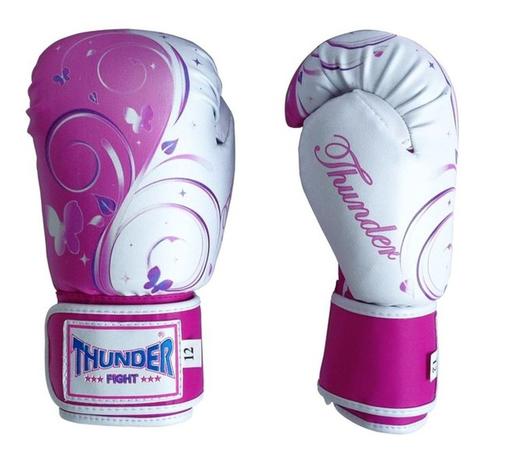 Menor preço em Luva de Boxe / Muay Thai 10oz Feminina - Borboleta Rosa - Thunder Fight