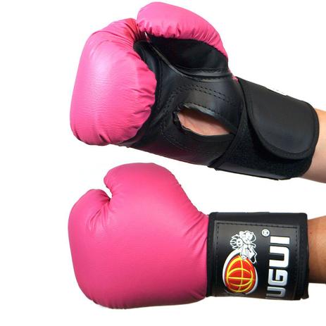 Menor preço em Luva De Boxe Muay Thai Kickboxing Combate Jugui - Pink