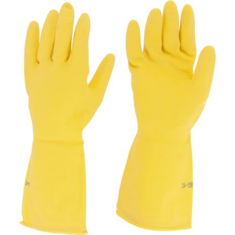 Luva de látex amarela com forro - XG - Sanro Menor preço em Luva de látex amarela com forro - XG - Sanro