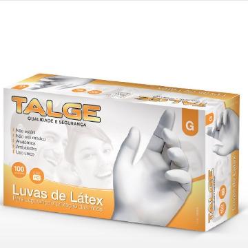 Luva de Látex com pó -PP/P/M/G- Cx C/ 100 Un - Uso Industrial - Talge Menor preço em Luva de Látex com pó -PP/P/M/G- Cx C/ 100 Un - Uso Industrial - Talge