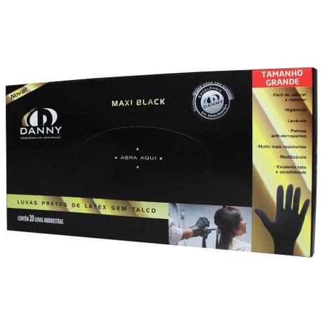 Luva De Látex Preta Sem Talco Maxblack 20 Unidades Tam. G - Santa clara Menor preço em Luva De Látex Preta Sem Talco Maxblack 20 Unidades Tam. G - Santa clara