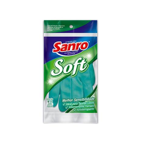 Luva de Latex Sanro Soft Verde M Menor preço em Luva de Latex Sanro Soft Verde M