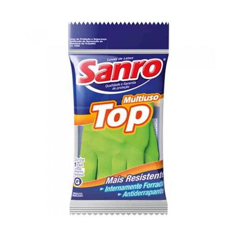 Luva de Latex Sanro Top Verde P Menor preço em Luva de Latex Sanro Top Verde P