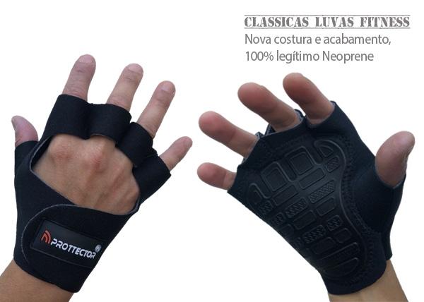 Luva de Musculação Neoprene Gel Preta Prottector Tamanho: G Menor preço em Luva de Musculação Neoprene Gel Preta Prottector Tamanho: G