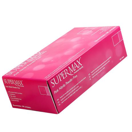Luva de Nitrilo Rosa Pink Supermax XP 100 unidades Menor preço em Luva de Nitrilo Rosa Pink Supermax XP 100 unidades