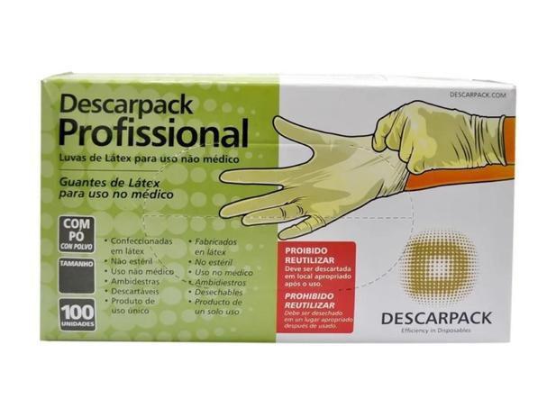 Luva Descartável Látex Profissional Descarpack Cx C/100 Com Pó - Tam PP Menor preço em Luva Descartável Látex Profissional Descarpack Cx C/100 Com Pó - Tam PP