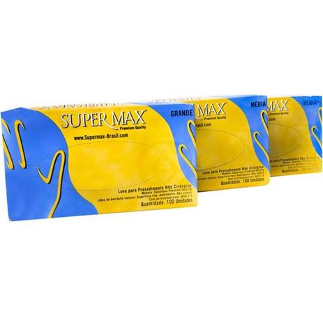 Luva Descartável Lisa Com Pó Para Procedimentos Premium Quality - Cx C/ 100Un - Supermax Menor preço em Luva Descartável Lisa Com Pó Para Procedimentos Premium Quality - Cx C/ 100Un - Supermax