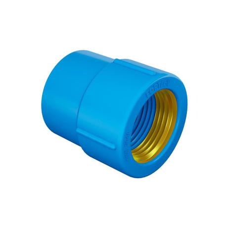 Luva em Pvc Soldável com Bucha de Latão 25mmx1/2” Azul - Fortlev Menor preço em Luva em Pvc Soldável com Bucha de Latão 25mmx1/2” Azul - Fortlev
