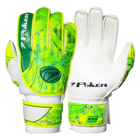 Luva Goleiro Poker World Cup Semi Profissional - Verde/Branco Menor preço em Luva Goleiro Poker World Cup Semi Profissional - Verde/Branco