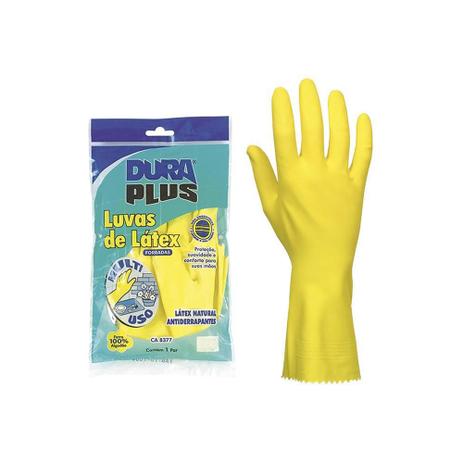 Luva Látex Forrada Tamanho Extra Grande - Dura plus Menor preço em Luva Látex Forrada Tamanho Extra Grande - Dura plus