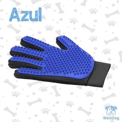 Luva Massageadora Silicone Tira Pelos PET - Azul Direita - Truetouch Menor preço em Luva Massageadora Silicone Tira Pelos PET - Azul Direita - Truetouch