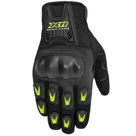 Luva moto bike x11 blackout verao c/ protetor preto neon g Menor preço em Luva moto bike x11 blackout verao c/ protetor preto neon g