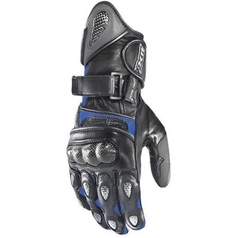 Luva moto x11 racer cano longo couro bovino preto azul p Menor preço em Luva moto x11 racer cano longo couro bovino preto azul p