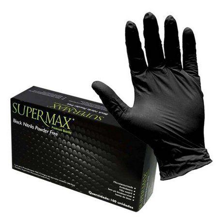 Luva Nitrílica Preta s/ pó Supermax - Cx. c/ 1.000 unidades Menor preço em Luva Nitrílica Preta s/ pó Supermax - Cx. c/ 1.000 unidades