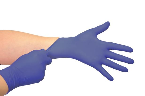 Luva Nitrílica Procedimento AMG Azul Violeta - 100un - Medix