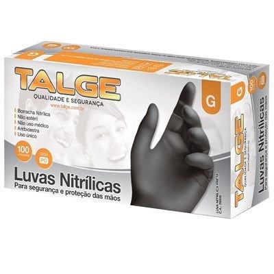Luva nitrílica talge preta sem pó - caixa com 100 unidades - ca 29509 - p Menor preço em Luva nitrílica talge preta sem pó - caixa com 100 unidades - ca 29509 - p