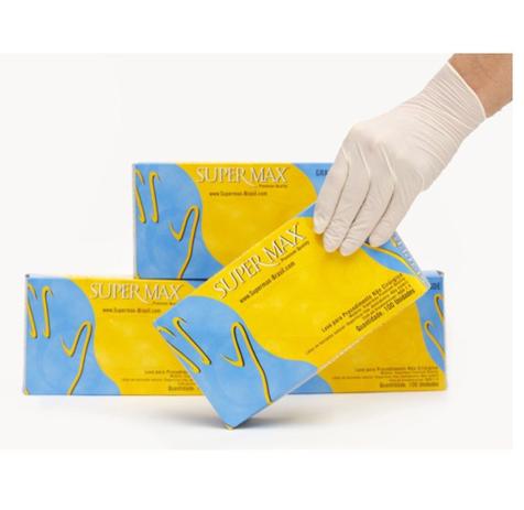 Luva para procedimento Não Cirúrgico com pó P - LÁTEX Supermax Premium Quality Lisa Menor preço em Luva para procedimento Não Cirúrgico com pó P - LÁTEX Supermax Premium Quality Lisa
