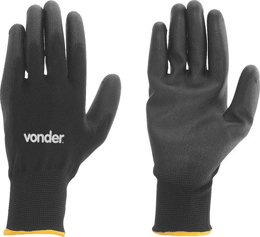 Luva poliéster helanca m preto palma pu ca30909 - Vonder Menor preço em Luva poliéster helanca m preto palma pu ca30909 - Vonder