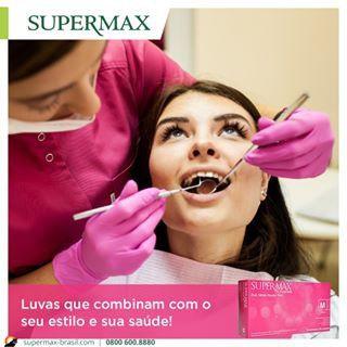 Luva Procedimento Nitrilo Rosa S/ Pó M - Supermax Menor preço em Luva Procedimento Nitrilo Rosa S/ Pó M - Supermax