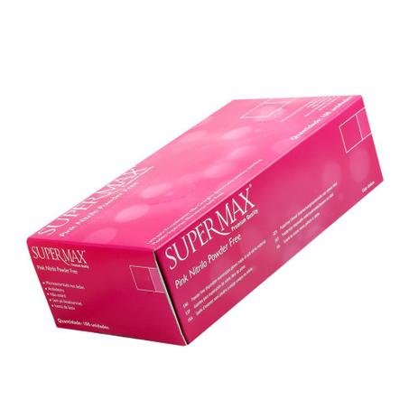 Luva Procedimento Supermax Nitrílica Rosa Não Estéril 100 un Menor preço em Luva Procedimento Supermax Nitrílica Rosa Não Estéril 100 un
