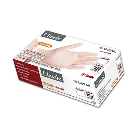 Luva Procedimento Vinil sem Pó Classic com 100 Tamanho GG Menor preço em Luva Procedimento Vinil sem Pó Classic com 100 Tamanho GG