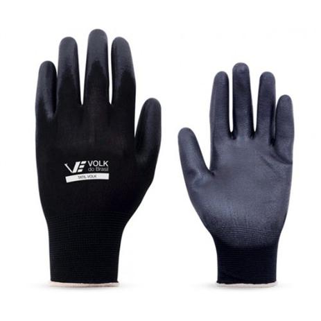 Luva PU Tátil Volk Black Tam 8 (M) com 12 pares Menor preço em Luva PU Tátil Volk Black Tam 8 (M) com 12 pares