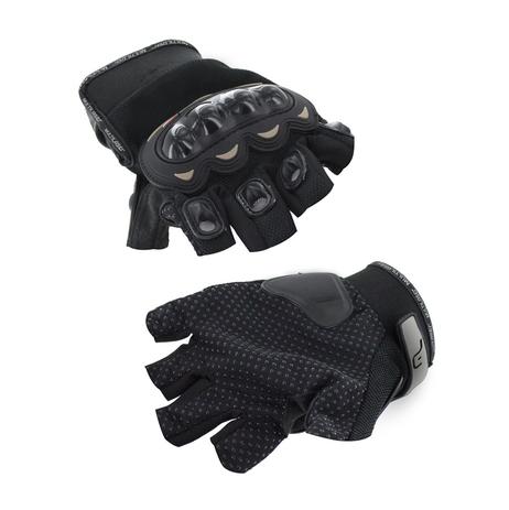 Luva Raptor Meio Dedo com protetor Preto Tam. G MT013 - Multilaser Menor preço em Luva Raptor Meio Dedo com protetor Preto Tam. G MT013 - Multilaser