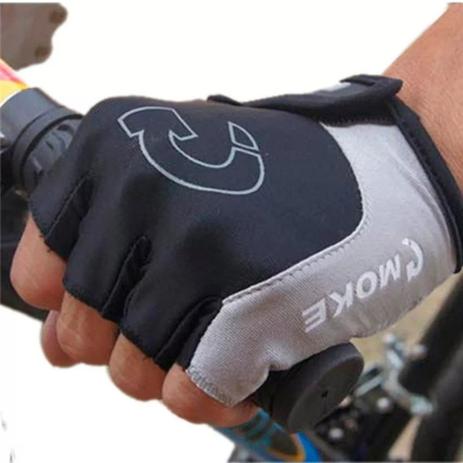 Luva Smoke Gel Meio Dedo Bike Ciclismo Academia Confortável - - Menor preço em Luva Smoke Gel Meio Dedo Bike Ciclismo Academia Confortável - -
