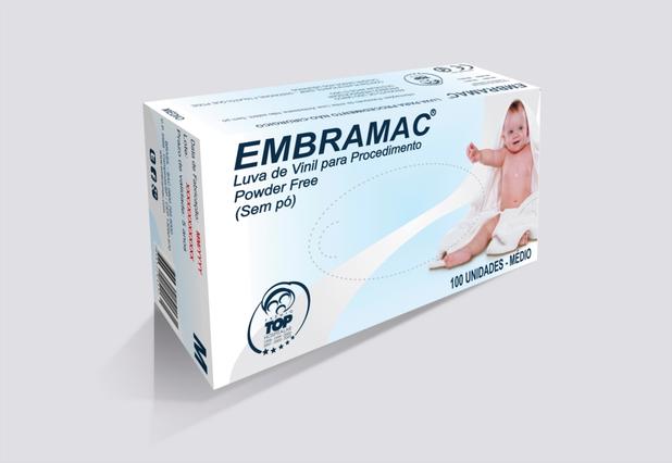 Luva Vinil Sem Po P Embramec Com 100 Und - Embramac Menor preço em Luva Vinil Sem Po P Embramec Com 100 Und - Embramac