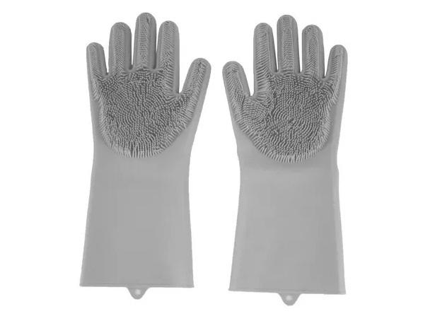 Luvas De Silicone Multiuso Cinza - Magic Gloves - Sm Menor preço em Luvas De Silicone Multiuso Cinza - Magic Gloves - Sm