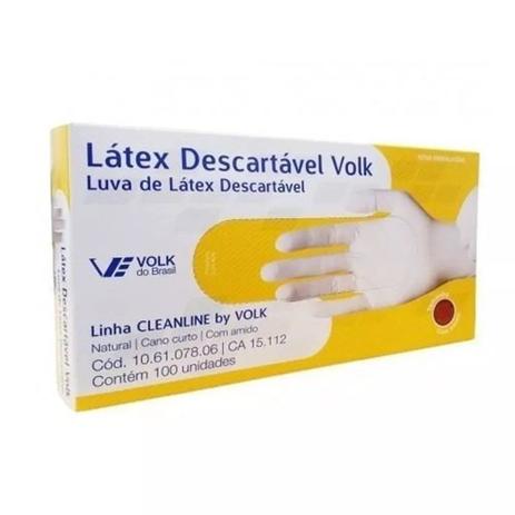 Luvas latex volk descartavel m c/100 Menor preço em Luvas latex volk descartavel m c/100