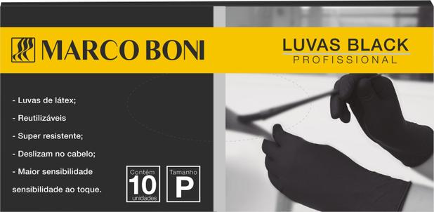 Luvas profissionais p em latex black marco boni Menor preço em Luvas profissionais p em latex black marco boni
