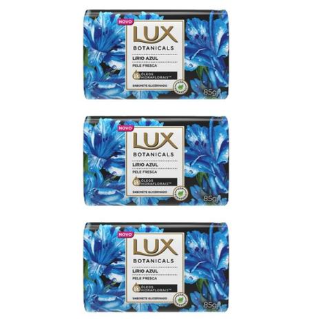 Lux Botanicals Lírio Azul Sabonete Glicerina 85g (Kit C/03) Menor preço em Lux Botanicals Lírio Azul Sabonete Glicerina 85g (Kit C/03)