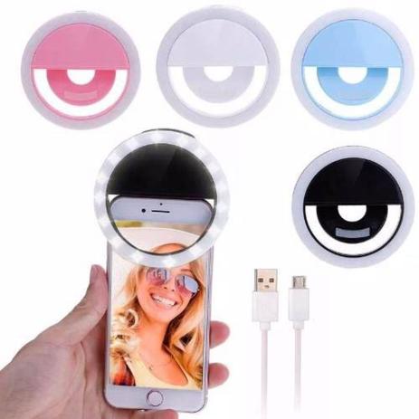 Luz Selfie Ring Light Clipe Anel Led Flash Celular Universal Menor preço em Luz Selfie Ring Light Clipe Anel Led Flash Celular Universal