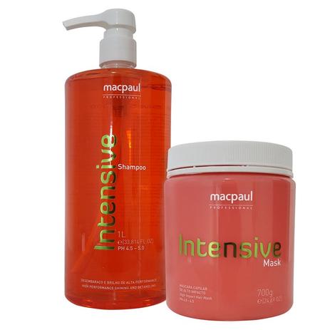 Mac Paul Intensive Kit Shampoo e Máscara Profissional Grande Menor preço em Mac Paul Intensive Kit Shampoo e Máscara Profissional Grande