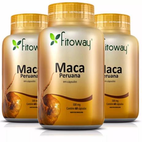 Maca Peruana 500mg - 3x 60 cápsulas - Fitoway Menor preço em Maca Peruana 500mg - 3x 60 cápsulas - Fitoway
